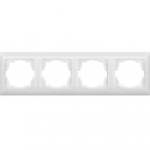 Четырехместная рамка белая