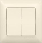 Выключатель Anura двухклавишный крем