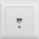 Розетка компьютерная Anura белая