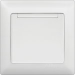 Розетка Anura c заземлением и крышкой белая