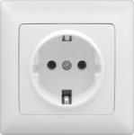 Розетка Anura c заземлением белая