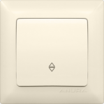 Выключатель Anura проходной одноклавишный крем