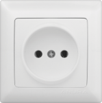 Розетка Anura без заземления белая