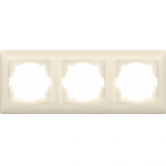 Трехместная рамка крем